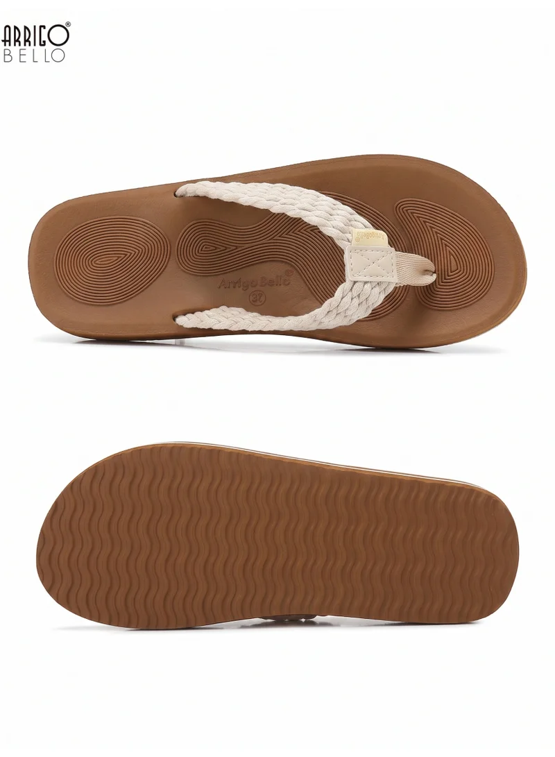ARRIGO BELLO Women's Summer Comfort Flip Flops - Stylish Thong Sandals with Non-Slip Rubber Sole for Beach, Walking & Daily Outings