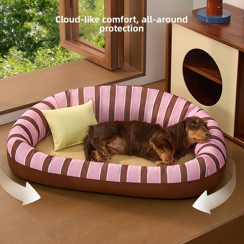 Pet Cat Sleeping Mat Summer Cooling Sofa Cushion Ice Pad Removable Washable Dog Bed Mat Size M 22 83 16 14 Inch - Image 4
