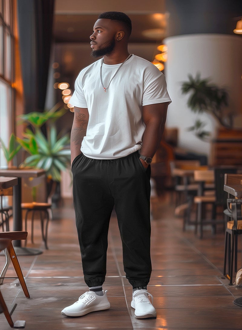 trendyol Large Size Black Oversized /Wide Cut Sweatpants Tmnss24Aj00001 - Image 2
