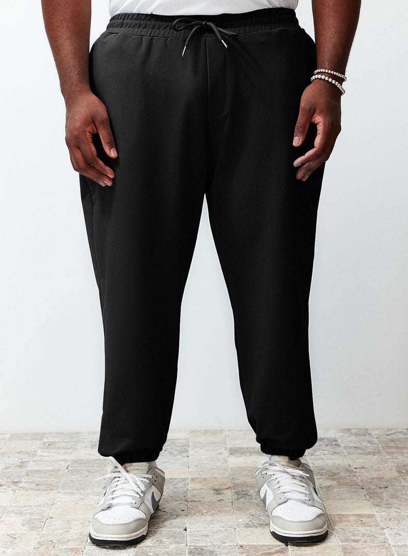 trendyol Large Size Black Oversized /Wide Cut Sweatpants Tmnss24Aj00001 - Image 3