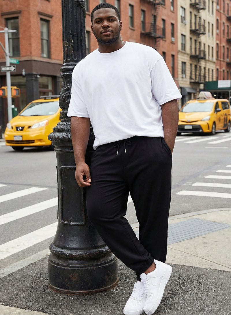 trendyol Large Size Black Oversized /Wide Cut Sweatpants Tmnss24Aj00001 - Image 1