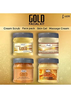 Gold Facial Kit | Helps Brightens Skin | Gold Facial Scrub | Gold Massage Cream | Gold Massage Gel | Gold Face Pack | Gold Facial Kit For Women & Men | No Paraben & Sulfate 500 Ml (Pack Of 4). - pzsku/ZBAA8869733EEFCCAA3DFZ/45/_/1658745679/a8f7f84a-2334-4b77-862d-52878b28a9e4