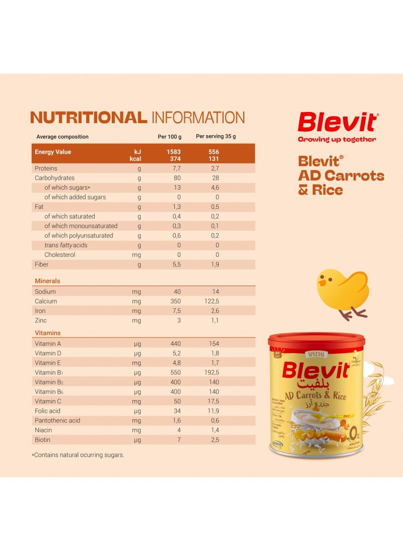 Blevit Ad Carrots And Rice Dry Cereals From 6 Months - Image 4