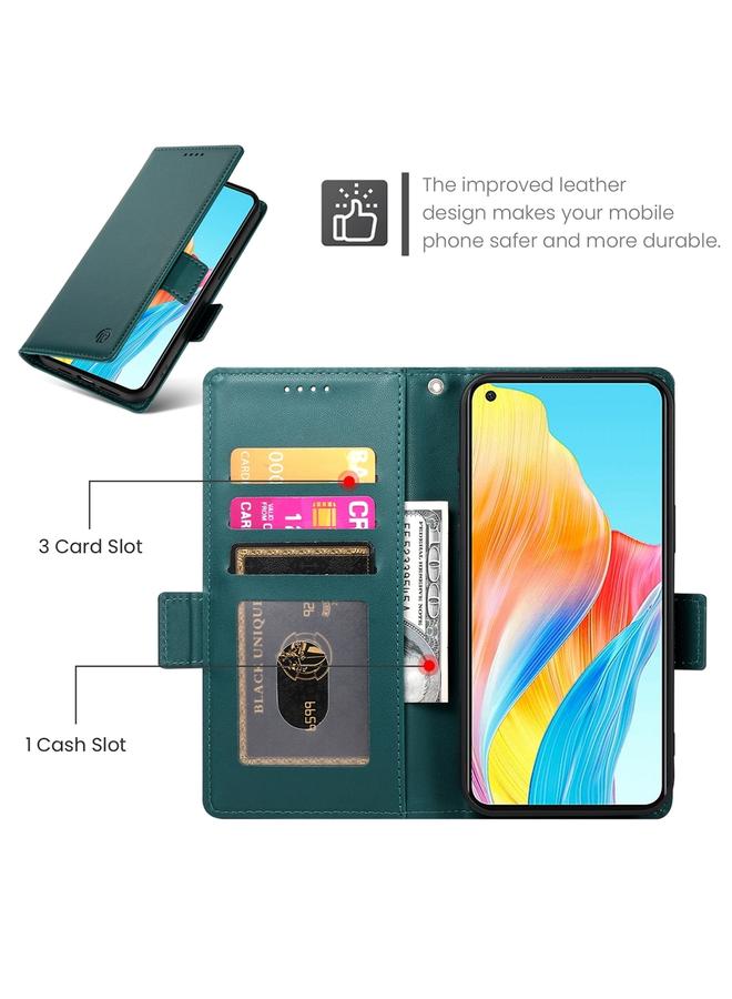 S-TOP Case For OPPO A78 4G Global Side Buckle Magnetic Frosted Leather Phone Case - Image 4