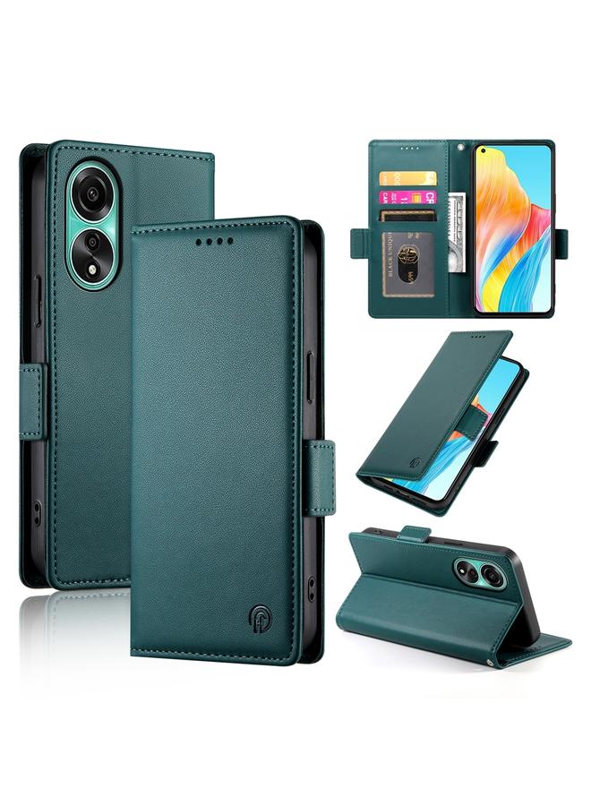 S-TOP Case For OPPO A78 4G Global Side Buckle Magnetic Frosted Leather Phone Case - Image 1