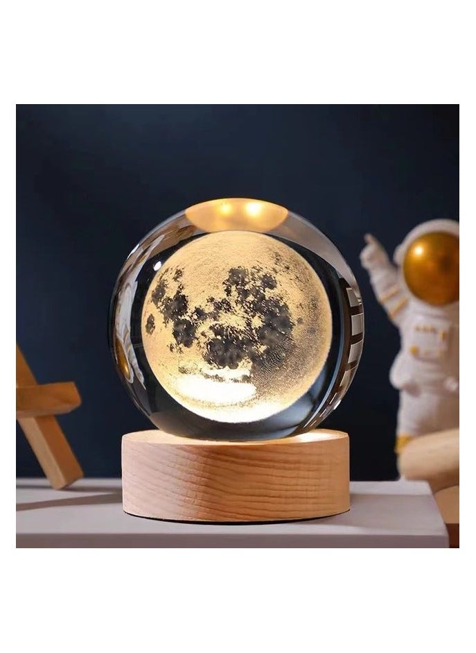 Generic - Crystal Ball Night Lights USB Warm Power/RGB Bedside Lamp for Birthday Gift for Kids - 1 Piece (Shape 3) - Image 1
