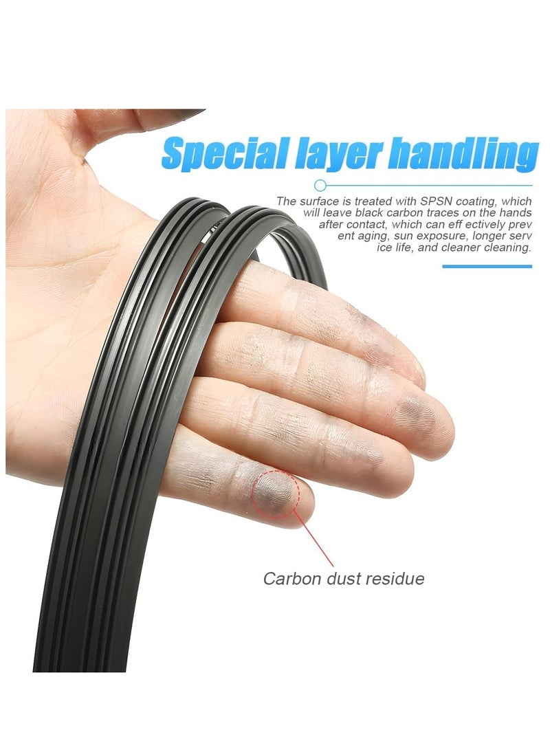 4 Pieces 21 Inches Car Wiper Blade Replacement Strip Rubber Frameless Windshield Wiper Strip DIY Adjustable Boneless Windscreen Blade Refills Auto Accessories for Most Vehicle Buses Trucks - Image 5