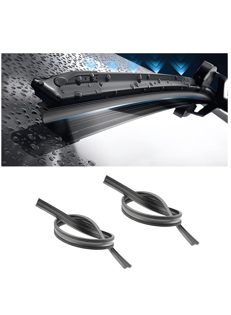 4 Pieces 21 Inches Car Wiper Blade Replacement Strip Rubber Frameless Windshield Wiper Strip DIY Adjustable Boneless Windscreen Blade Refills Auto Accessories for Most Vehicle Buses Trucks - Image 4