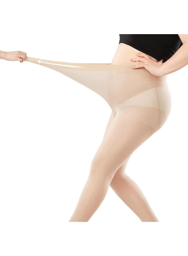 BONAS Women'S Stockings, Plus Size, Double Padded, Ultra-Thin Pantyhose, Skin Color, Plus Size, Leggings, Bare Leg Effect - Image 3