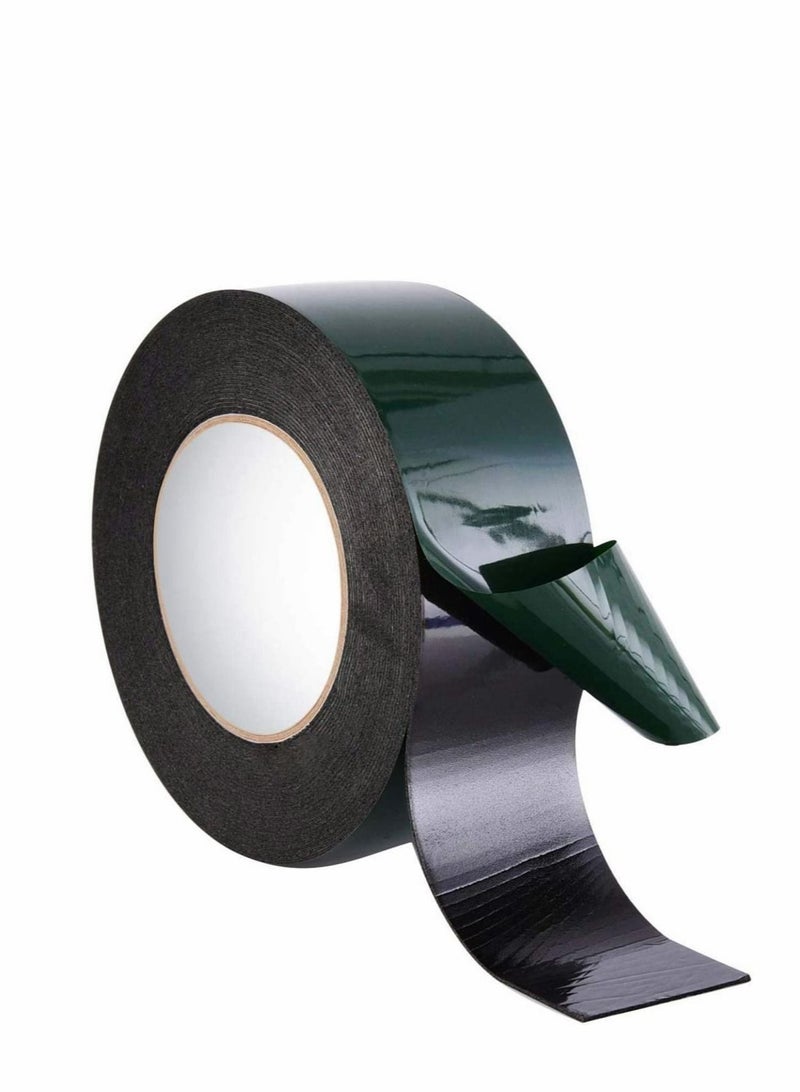 كابتن تيك Foam Tape Double Sided Sponge Tape Waterproof Mounting Adhesive Tape Roll Automotive Grade Numberplates Cars Trims, Black 10m (50 mm) - Image 1