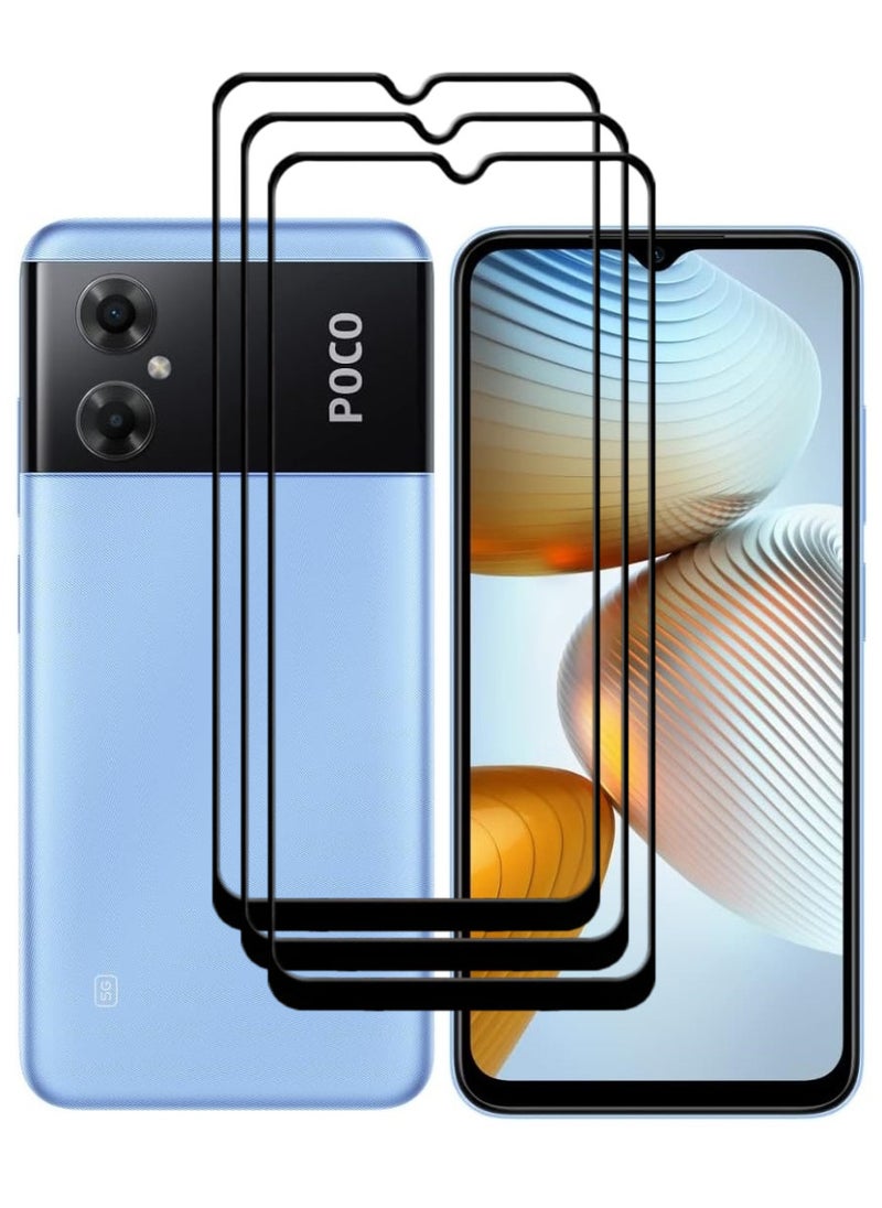 ACLIX 3 Pieces Antistatic ESD Dustproof Premium Quality High Definition Tempered Glass Screen Protector Designed For Xiaomi Poco M4 5G - Image 1