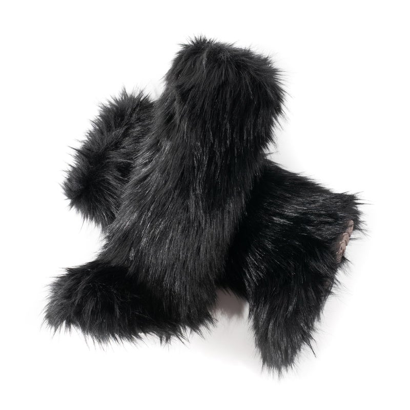 CEPEPRIN Women's Faux Fur Boots Knee-High Furry Snow Boots Fluffy Warm Winter Boots - Image 3