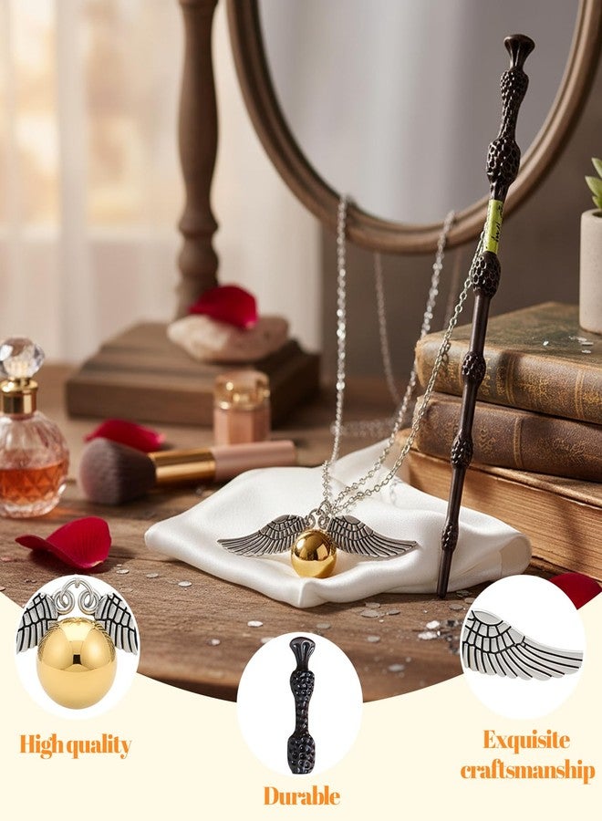 Buildcon 2 Pcs Wand and Necklace Set, Magic Wand, Good Gifts for Collectors, Suitable for Boys and Girls, Stick for Cosplay and Display - Image 3