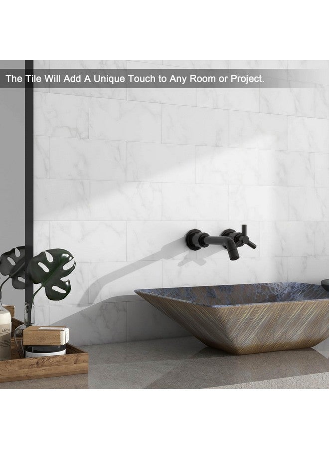 Benice BeNice Matte Bathroom Backsplash Peel and Stick Subway Tile Stickers Waterproof,Stick on Backsplash for Kitchen Wall Individual Tiles 3.85INx7.79IN (Carrara White,23PCS)  - Image 3
