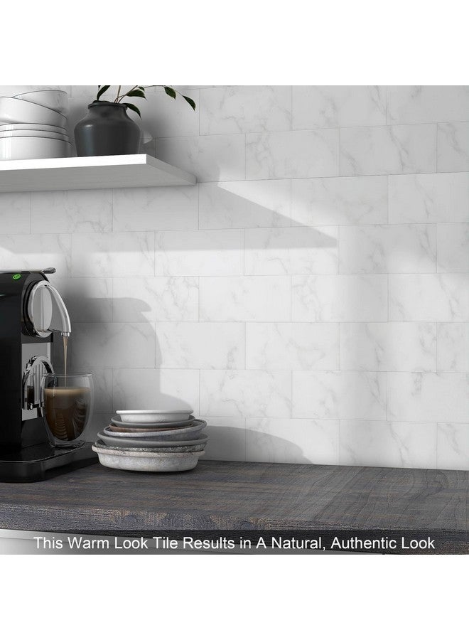 Benice BeNice Matte Bathroom Backsplash Peel and Stick Subway Tile Stickers Waterproof,Stick on Backsplash for Kitchen Wall Individual Tiles 3.85INx7.79IN (Carrara White,23PCS)  - Image 4