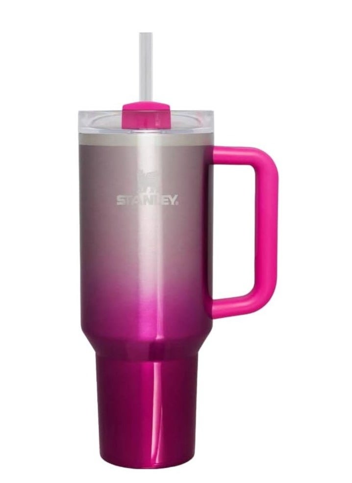 Stanley - Adventure Quencher H2.0 Flowstate Tumbler 1.2L – Vacuum Insulated Stainless Steel Travel Mug with Spill-Resistant Lid & Reusable Straw, Large 40oz Hydration Cup for Hot & Cold Drinks – Perfect for Travel, Office & Gym, Camelia Pink Gradient - Image 1