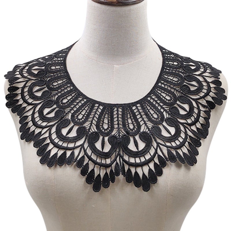 Embroidery collar, three-dimensional hollow corsage fake collar DIY lace accessories - Image 2