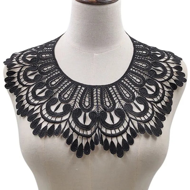 Embroidery collar, three-dimensional hollow corsage fake collar DIY lace accessories - Image 1