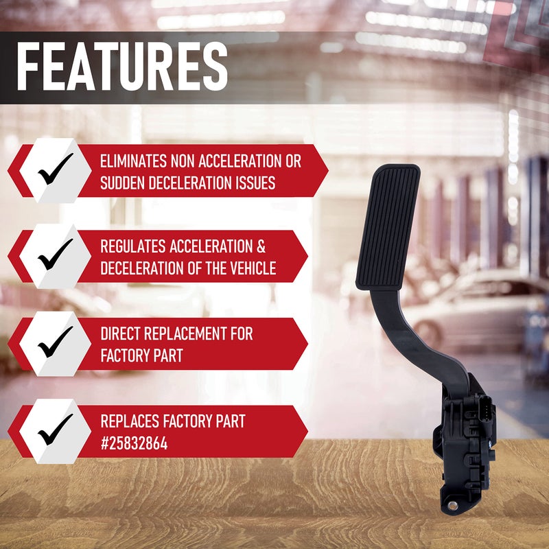 AA Ignition Replacement APPS - Acceleration Pedal Position Sensor - Compatible with Chevy, GMC, Cadillac and Hummer Trucks and SUVs - Replaces 25832864, 699-105, 699105 - With Pedal - Silverado, Sierra, Avalanche - Image 2