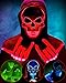 Sumind Halloween LED Mask Scary LED Skeleton Hacker Glow in the Dark Mask for Halloween Costume PartyRed - Image 3