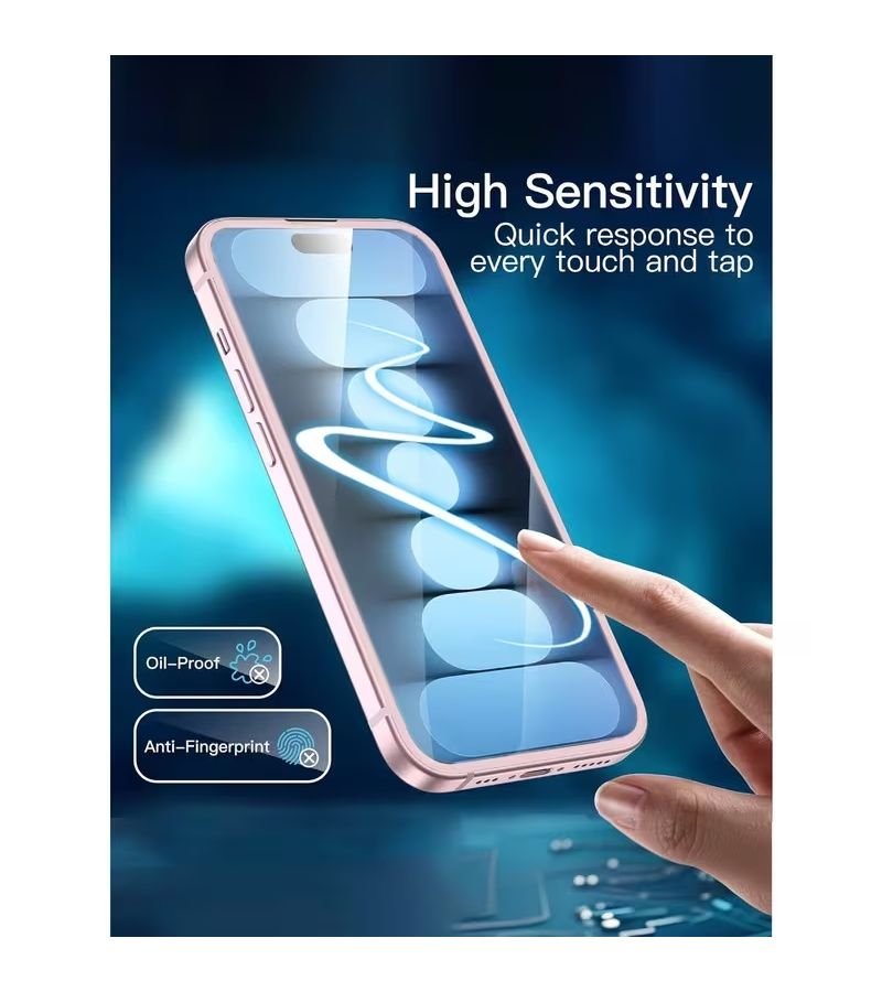 For iPhone SE 2022 2-Piece Pink Luminous Screen Protector Drop Resistant - Image 3