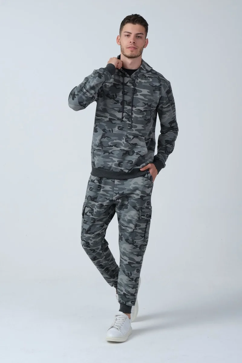 الكسندر جاردي Camouflage Patterned Hoodie Sweatshirt (E21-72100)
