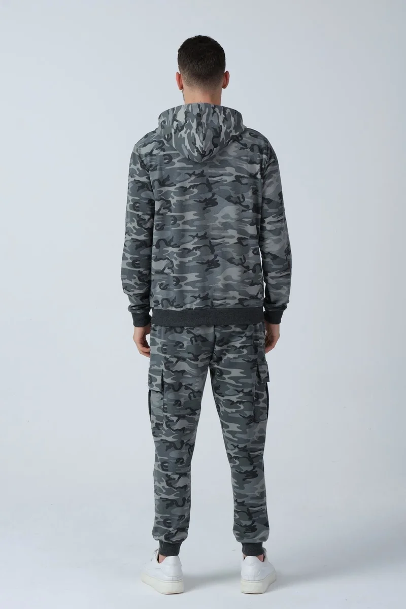 الكسندر جاردي Camouflage Patterned Hoodie Sweatshirt (E21-72100)