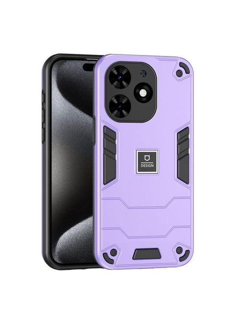 Case Cover For Tecno Spark Go 2024 2 in 1 Shockproof Phone Case Purple
