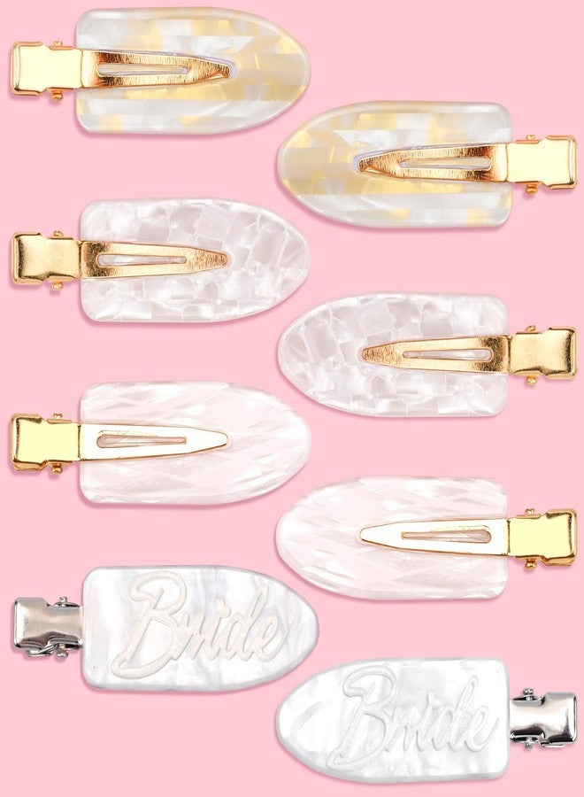KICOSY 8PCS Bride Clips Bridesmaid Hair Clips Bride to Be Accessories Wedding Bachelorette Party Bridal Shower Favors - Image 1