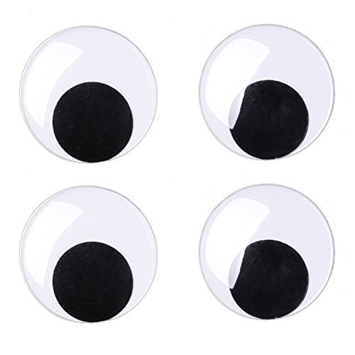 Sunmns 3 Inches Giant Wiggle Eyes with Self Adhesive, 4 Pack - Image 1