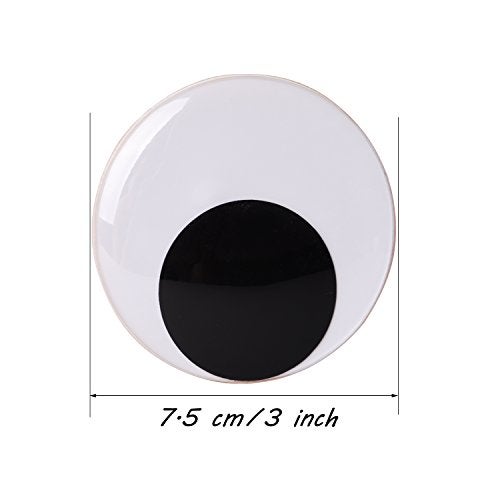 Sunmns 3 Inches Giant Wiggle Eyes with Self Adhesive, 4 Pack - Image 3