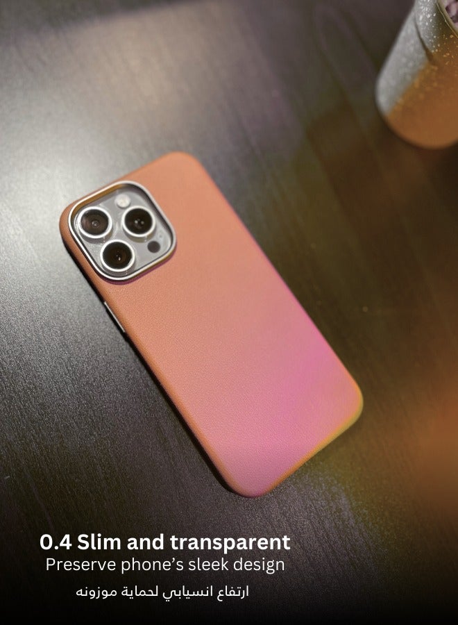 Protection cover for iPhone 16 Pro Max, with a classic design, with ons and a metal frame- brown - Image 5