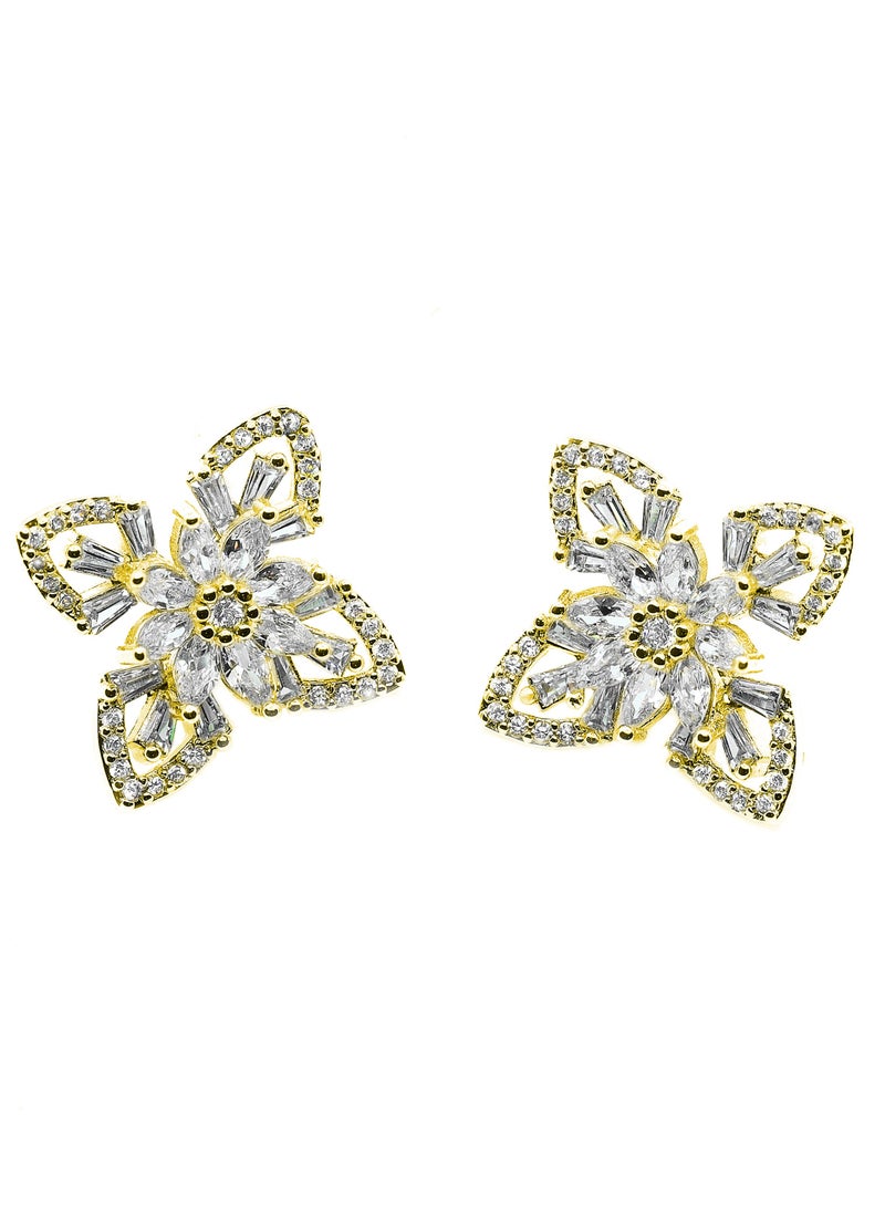 LMA' Luxury Gold Jewelry Set (Necklace, Earrings, Ring) Heart for Women - Image 3