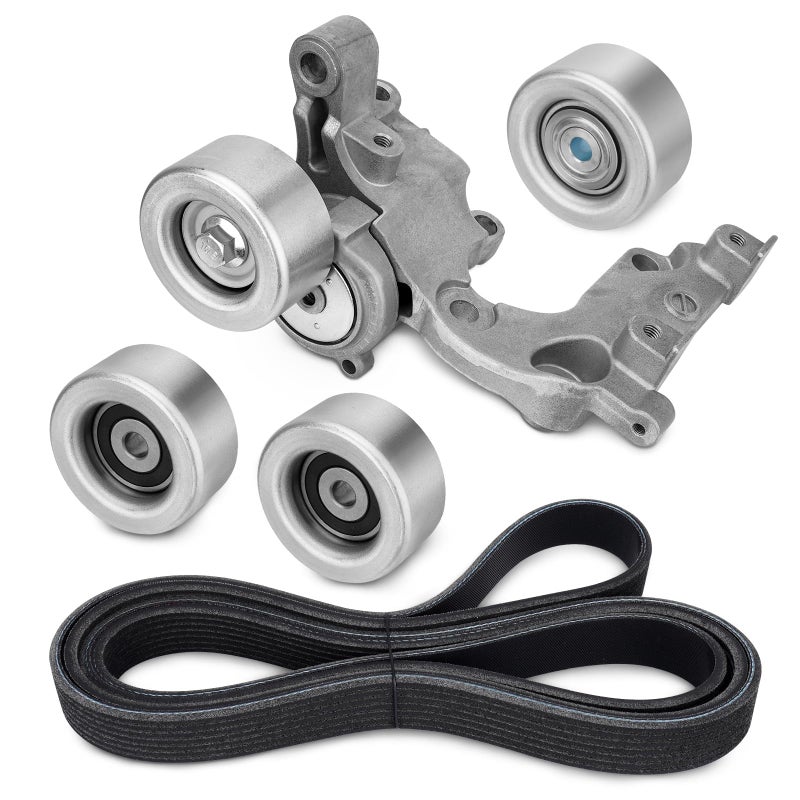 GDUKOP Engine Serpentine Belt Drive Tensioner & Idler Pulley Kit Compatible with Toyota 2005-2015 Tacoma, 2004-2009 4Runner, 2007-2009 FJ Cruiser, 2005-2010 Tundra Replaces# 1660331040 - Image 1