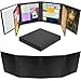 CASEMATIX DM Screen Faux Leather 8Panel Deluxe GM Screen Eight Panel Folding Dungeon Master Screen with 2 Swinging Panels and Wet Erase Pockets for TTRPGs Inserts Not Included Black - Image 2