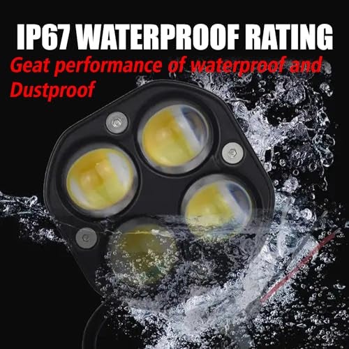 OTO2EYE LIU HJG 40W 1 YEAR WARRANTY 4 LED Projector Fog Lights – with 2 Different Lighting Modes 4000LM With Clamp (White & Yellow) Pack Of 2 - Image 5