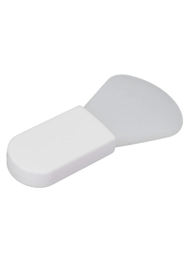 Filfeel 10Pcs Silicone Face Mask Brushes Mini Facial Mud Mask Applicator Brush Portable Facial Mask Beauty Tool Soft Silicone Face Mask Beauty Tool Soft Hairless Facial Mud Mask White(Scalloped) - Image 4
