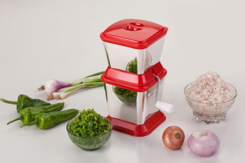Foliam Ambition Stainless Steel Onion, Chilly & Vegetable Cutter, 1-Piece, 20x11cm (Color May Vary) - Image 1