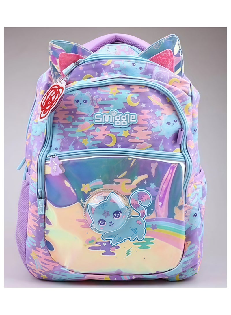 Smiggle Girls Sequin Schoolbag Student Schoolbag Primary and Secondary School Children's Backpack Outdoor Leisure Bag Backpack 42*30CM