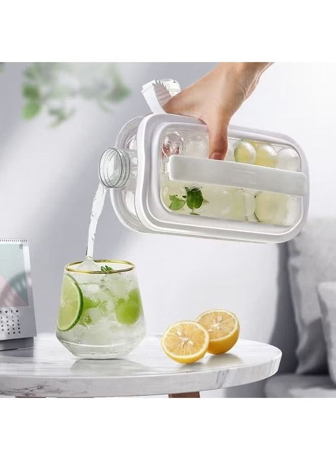 Generic - Portable Ice Ball Maker 2 in 1 Ice Cube Trays with 17 Grids Cooling Ice Pop Cube Molds For Cocktail Coffee Whiskey Hockey Champagne Beer Juice White - Image 1