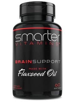 SmarterVitamins Smarter Brain Support Nootropic Supplement, Brain Booster & Memory Support, Made with Alpha-GPC, L-Tyrosine & Acetyl L-Carnitine ALCAR, Flaxseed Oil, ALA DHA Brain Booster 60 Softgel Energy Pills  - Image 1