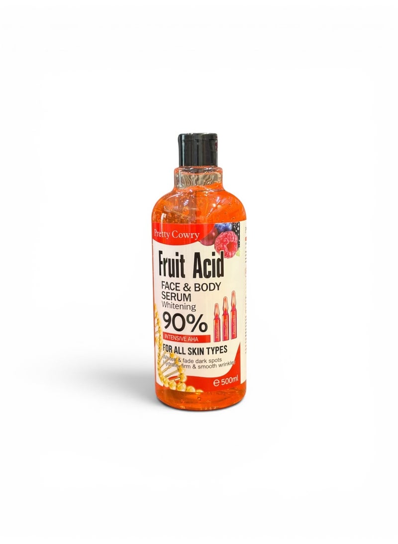 Fruit Acid (AHA) Serum for Face and Body – Pretty Cowry | 500 ml - Image 2