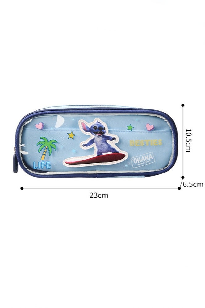 general Printed large capacity pen bag transparent pen bag cartoon student children's stationery bag - Image 3