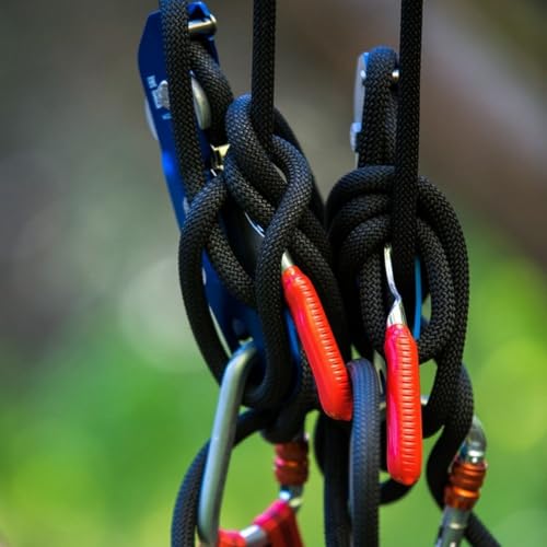 YUZENET Braided Polyester Arborist Rope (3/8 inch X 100 feet) High Strength Bull Rope for Tree Work Truck Securing Camping Swing, Black - Image 3