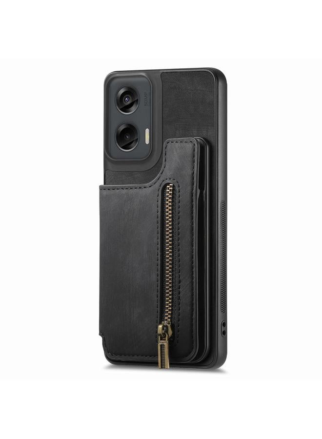 S-TOP Case For Motorola G Stylus 5G 2024 Retro Leather Zipper Wallet Back Phone Case - Image 2