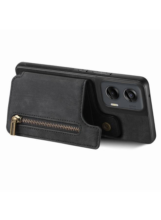 S-TOP Case For Motorola G Stylus 5G 2024 Retro Leather Zipper Wallet Back Phone Case - Image 3