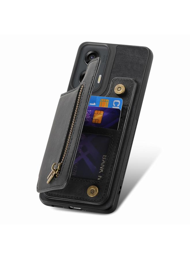 S-TOP Case For Motorola G Stylus 5G 2024 Retro Leather Zipper Wallet Back Phone Case - Image 4