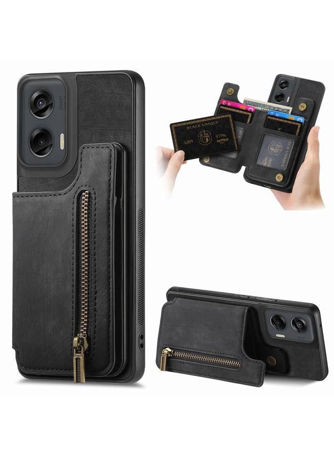 S-TOP Case For Motorola G Stylus 5G 2024 Retro Leather Zipper Wallet Back Phone Case - Image 1