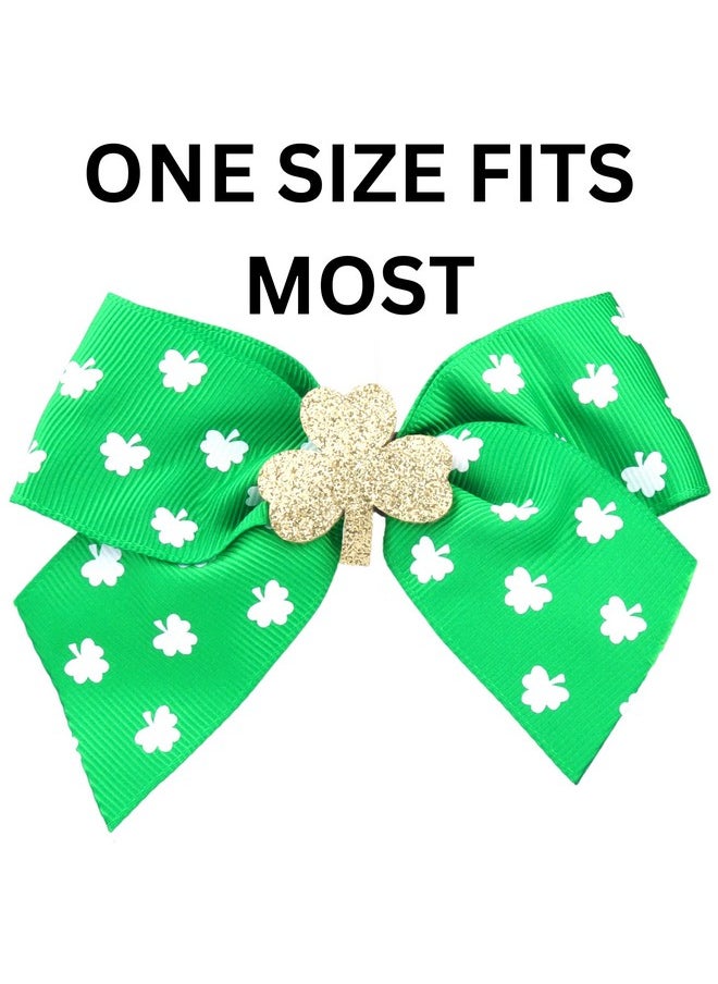 Needzo Saint Patrick’S Day Bow With Shamrock Festive Hair Accessory With Alligator Clip St. Patty’S Hairpiece One Size Fits Most  - Image 5