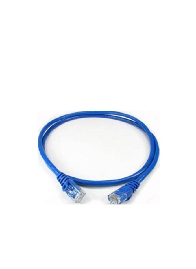Generic - CAT6 Ethernet Cable RJ45  Colour: Blue U/UTP (unscreened) Stranded bare copper conductors Insulation: HDPE, diameter: 0.97 mm (0.04″) Sheath: PVC Conductor thickness: 24AWG (7/0.2) - Image 1
